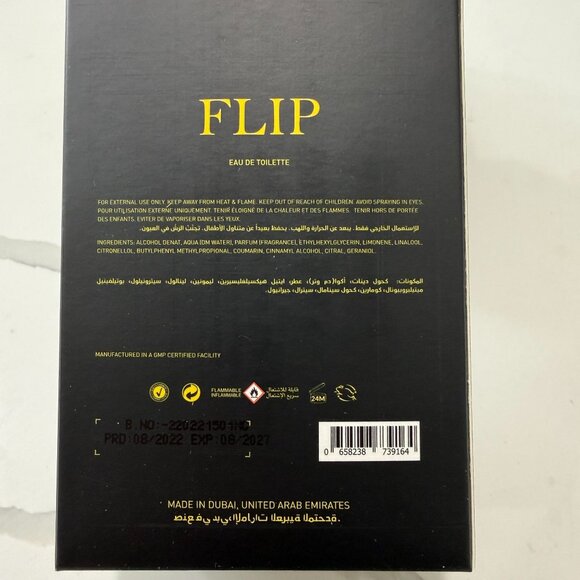 Flip by Swiss Collection EDT Men 100ml Inpired by Dior Sauvage - Picture 4 of 5